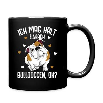 J’aime juste les chiens bouledogues anglais - Mug uni - noir - Droite