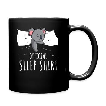 Koala Sleeping Shirt Girls Kids - Full Colour Mug - black - Right