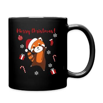 Red Panda Christmas Snow Winter Animals Pandas - Full Colour Mug - black - Right
