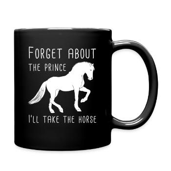 J'aime mon cadeau de cheval / conception - Mug uni - noir - Droite