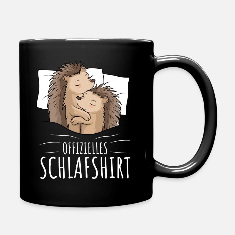 Offizielles Schlafshirt Igel - Tasse einfarbig - Schwarz