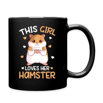 Hamster Girl Kids Cadeau - Mug uni - noir - Droite