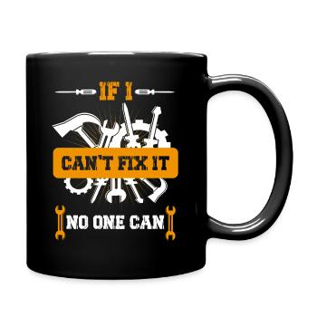 Handwerker DIY - Tasse einfarbig - Schwarz - Rechts