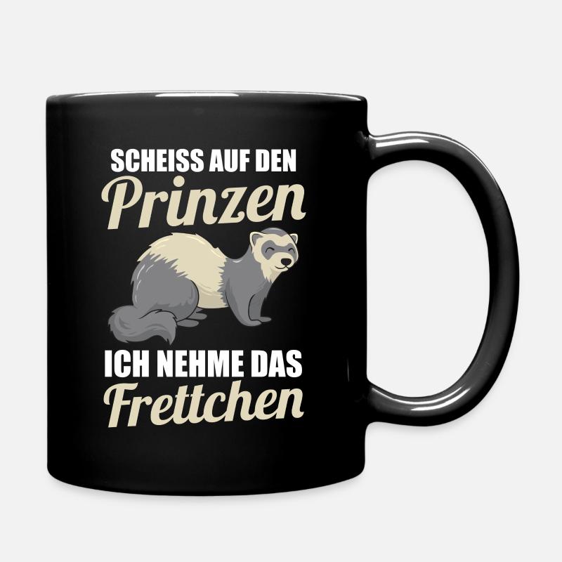 Frettchen - Tasse einfarbig - Schwarz