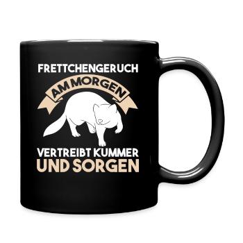 Frettchen - Tasse einfarbig - Schwarz - Rechts