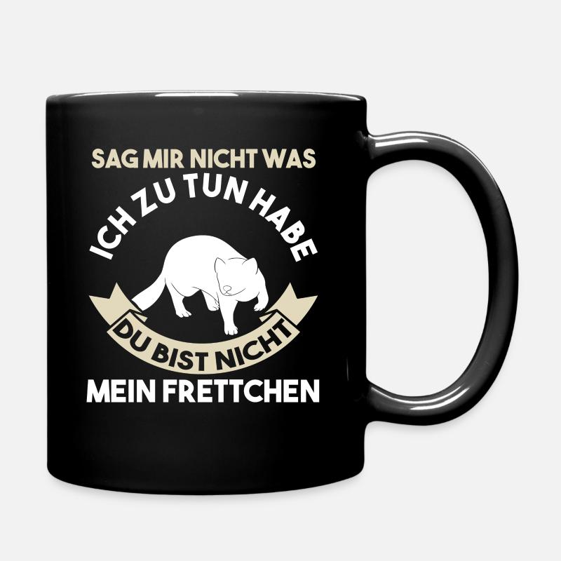 Frettchen - Tasse einfarbig - Schwarz