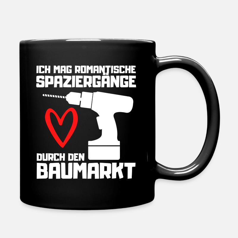 Baumarkt Vater Handwerker Werkzeug Bauherr Spruch - Tasse einfarbig - Schwarz
