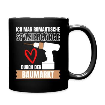 Baumarkt Vater Handwerker Werkzeug Bauherr Spruch - Tasse einfarbig - Schwarz - Rechts