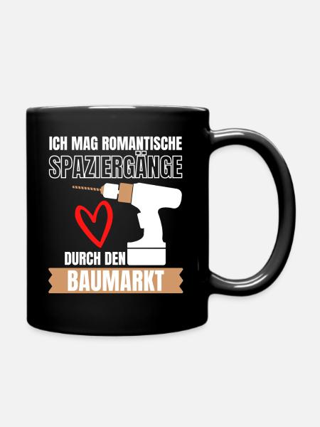 Baumarkt Vater Handwerker Werkzeug Bauherr Spruch - Tasse einfarbig - Schwarz