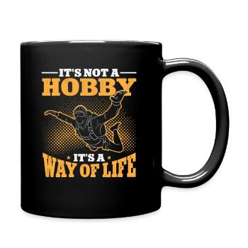 Parachute Sport Jump Skydiver - Full Colour Mug - black - Right