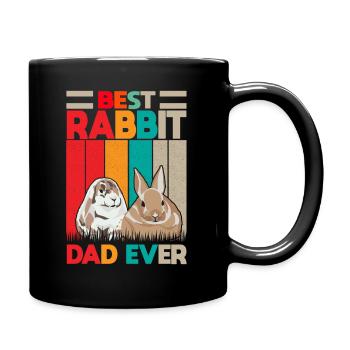 Best Rabbit Dad Ever Kaninchen Häschen Hase - Tasse einfarbig - Schwarz - Rechts