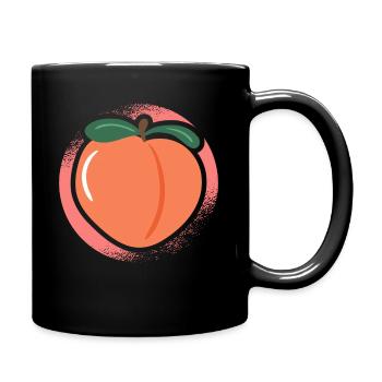 Pfirsich Obstliebhaber Vegan Vegetarisch Gesund - Tasse einfarbig - Schwarz - Rechts