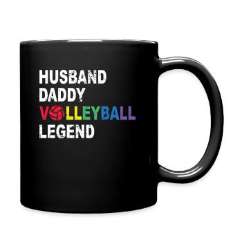 Mari Papa Légende du volleyball - Volleyball de plage - Mug uni - noir - Droite