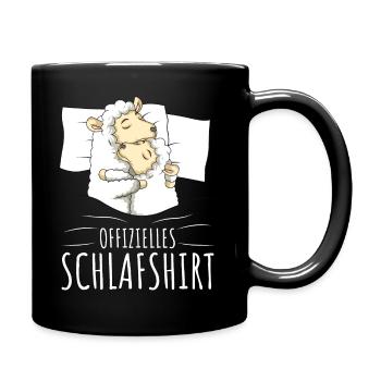Offizielles Schlafshirt Schafe Schlafen - Tasse einfarbig - Schwarz - Rechts