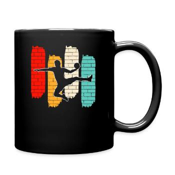 Handball retro - Full Colour Mug - black - Right