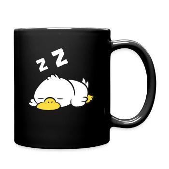Pyjama de canard fatigué Amour Canards - Mug uni - noir - Droite