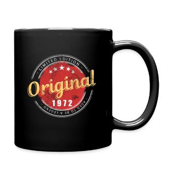 Geburtsjahr 1972 Original 1972 Geburtstag Geschenk - Tasse einfarbig - Schwarz - Rechts