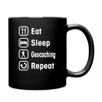 géocaching - Mug uni - noir - Droite