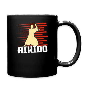 Aikido Martial Arts - Full Colour Mug - black - Right