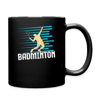 Badminton - Tasse einfarbig - Schwarz - Rechts