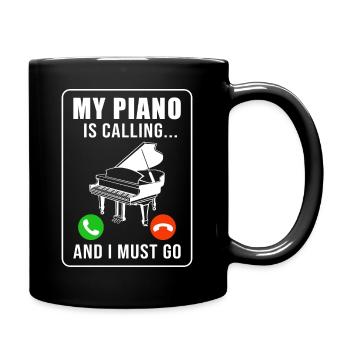 Pianiste mon piano appelle et moi - Mug uni - noir - Droite