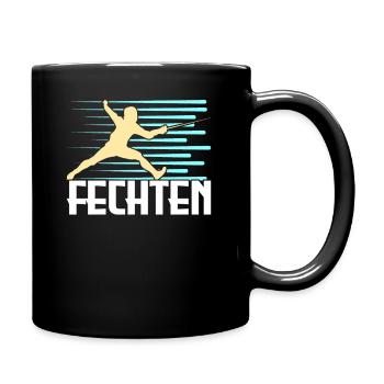 Fechten - Tasse einfarbig - Schwarz - Rechts