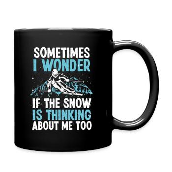 Skiing Ski Winter Sports Snow Ski Sloper Skier - Tasse einfarbig - Schwarz - Rechts