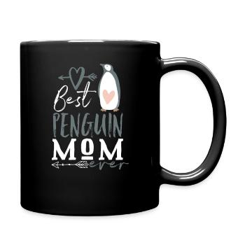 Pinguin Beste Pinguin Mama - Tasse einfarbig - Schwarz - Rechts