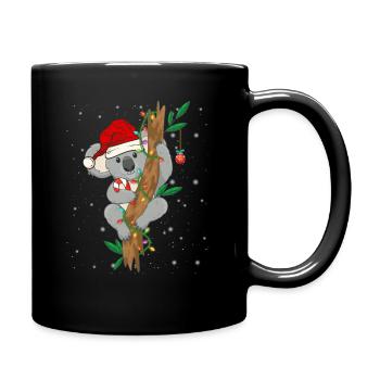 Christmas Koala Santa Sleigh Teacher - Tasse einfarbig - Schwarz - Rechts