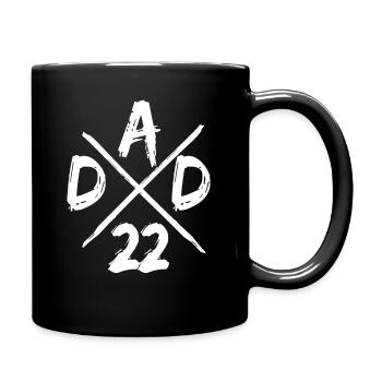 Dad Vater Papa 2022 Baby Vatertag - Tasse einfarbig - Schwarz - Rechts