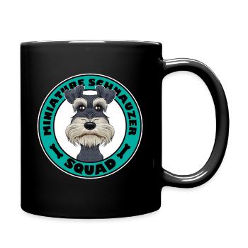Miniature Schnauzer Squad I Dog Lover I Miniature - Tasse einfarbig - Schwarz - Rechts