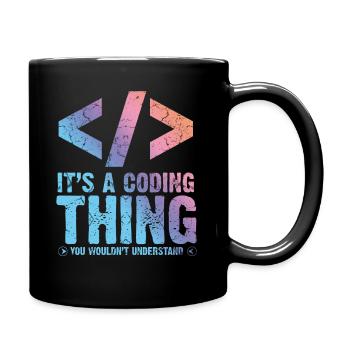 Programmierer - Tasse einfarbig - Schwarz - Rechts