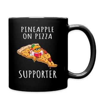 Pizza Hawaii Ananas Pizza Essen - Tasse einfarbig - Schwarz - Rechts