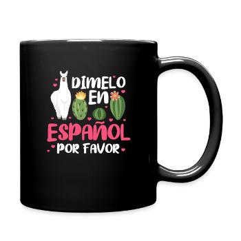 Spanischlehrer Spanisch Lehrer Schule Geschenk - Tasse einfarbig - Schwarz - Rechts