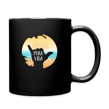 Surfen Surfer Meer Surfbrett Surfergirl Geschenk - Tasse einfarbig - Schwarz - Rechts