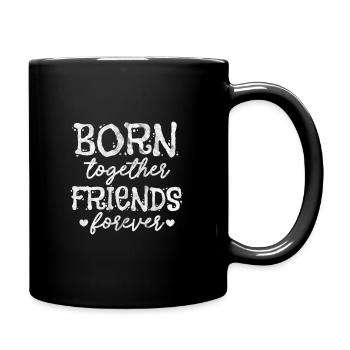 Zwillinge - Tasse einfarbig - Schwarz - Rechts