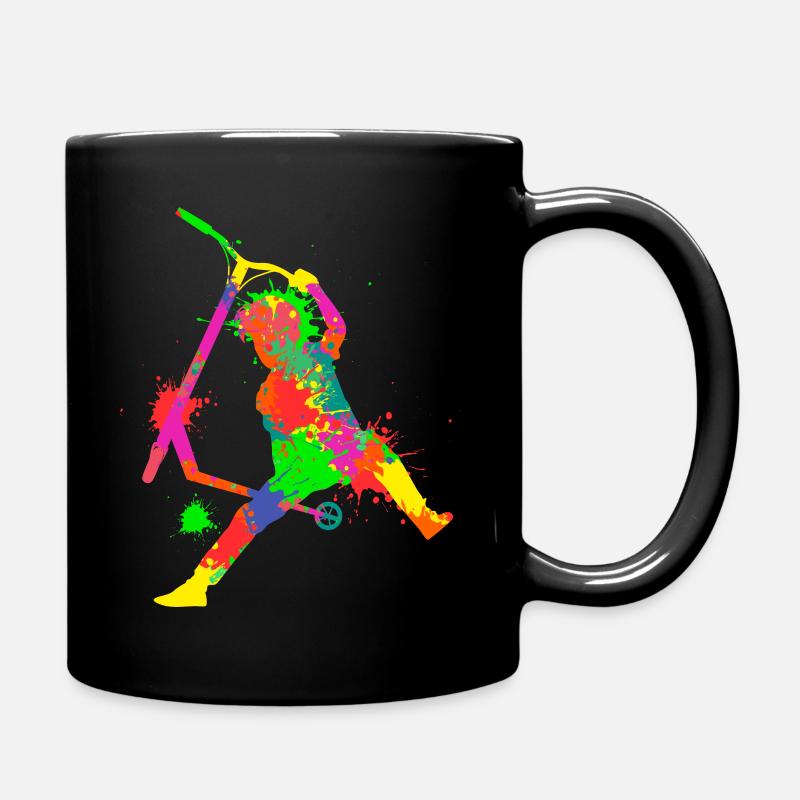 Stunt Scooter Scooter E-Scooter Kids - Full Colour Mug - black