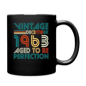 1963 En décembre Millésime - Mug uni - noir - Droite