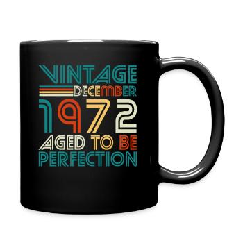 Born December 1972 Retro - Full Colour Mug - black - Right