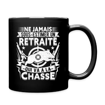 Retraité Chasseur Retraite Plan Sanglier Chasse - Mug uni - noir - Droite