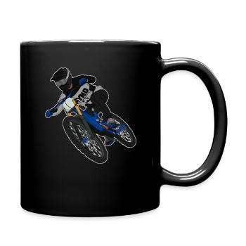 Mountainbiker / MTB Downhill Fahrrad Sprüche Bike - Tasse einfarbig - Schwarz - Rechts