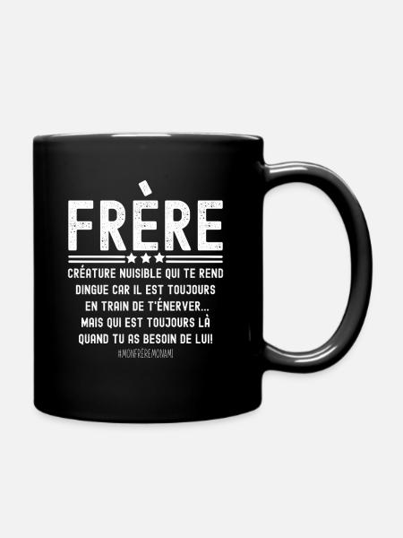 définition frère, cadeau pour frère - Mug uni - noir