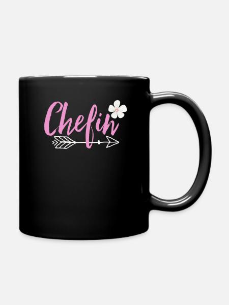 Chefin - Tasse einfarbig - Schwarz