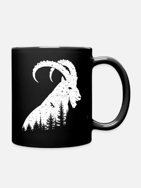 Steinbock - Tasse einfarbig - Schwarz