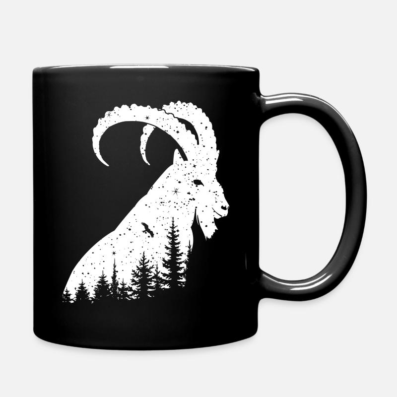 Steinbock - Tasse einfarbig - Schwarz