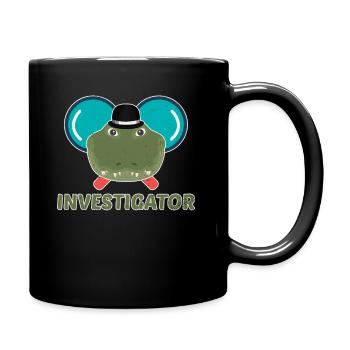 Investigator - Alligator Crocodile Reptiles - Full Colour Mug - black - Right