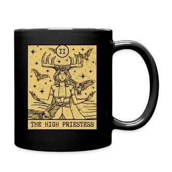 Carte de Tarot Esthétique La Grande Prêtresse Occulte - Mug uni - noir - Droite