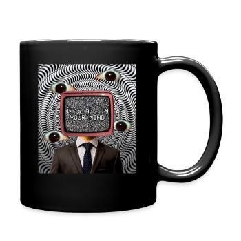 Weirdcore Aesthetic Weird Eyes Optical Illusion - Full Colour Mug - black - Right