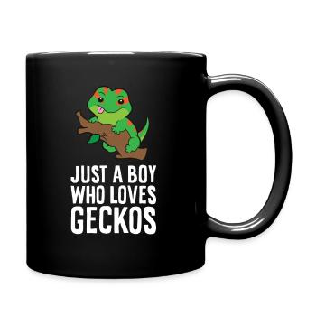 Gecko mignon Juste un garçon qui aime les geckos - Mug uni - noir - Droite