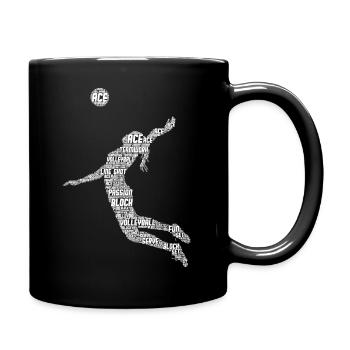 Volleyball Girls Volleyball Player - Full Colour Mug - black - Right